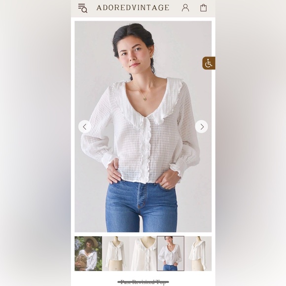 Adored Vintage - Past Revisited Top - Picture 7 of 8